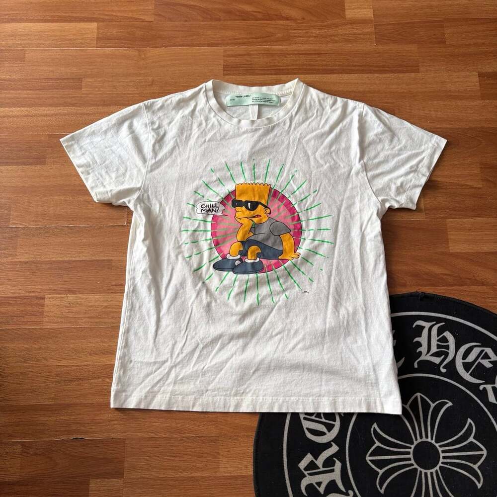 Off-White Bart Simpson Chill Man White T-Shirt